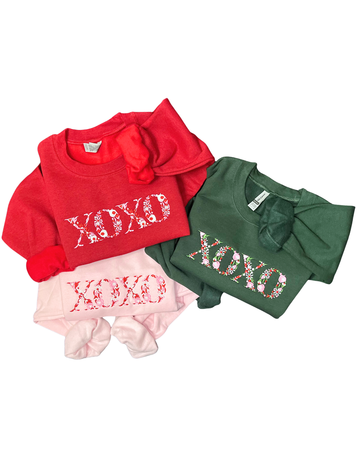 XOXO Bloom Embroidery Pink Sweater