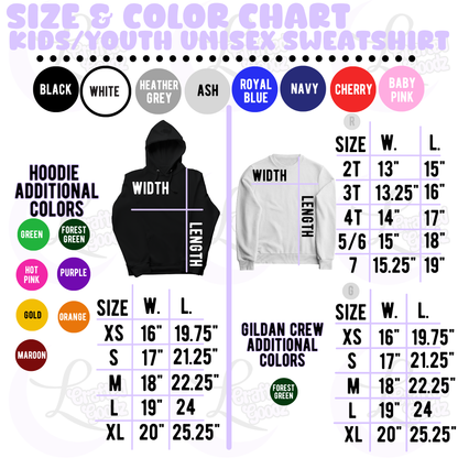 Heart Monogram Personalized Youth Embroidered Sweater