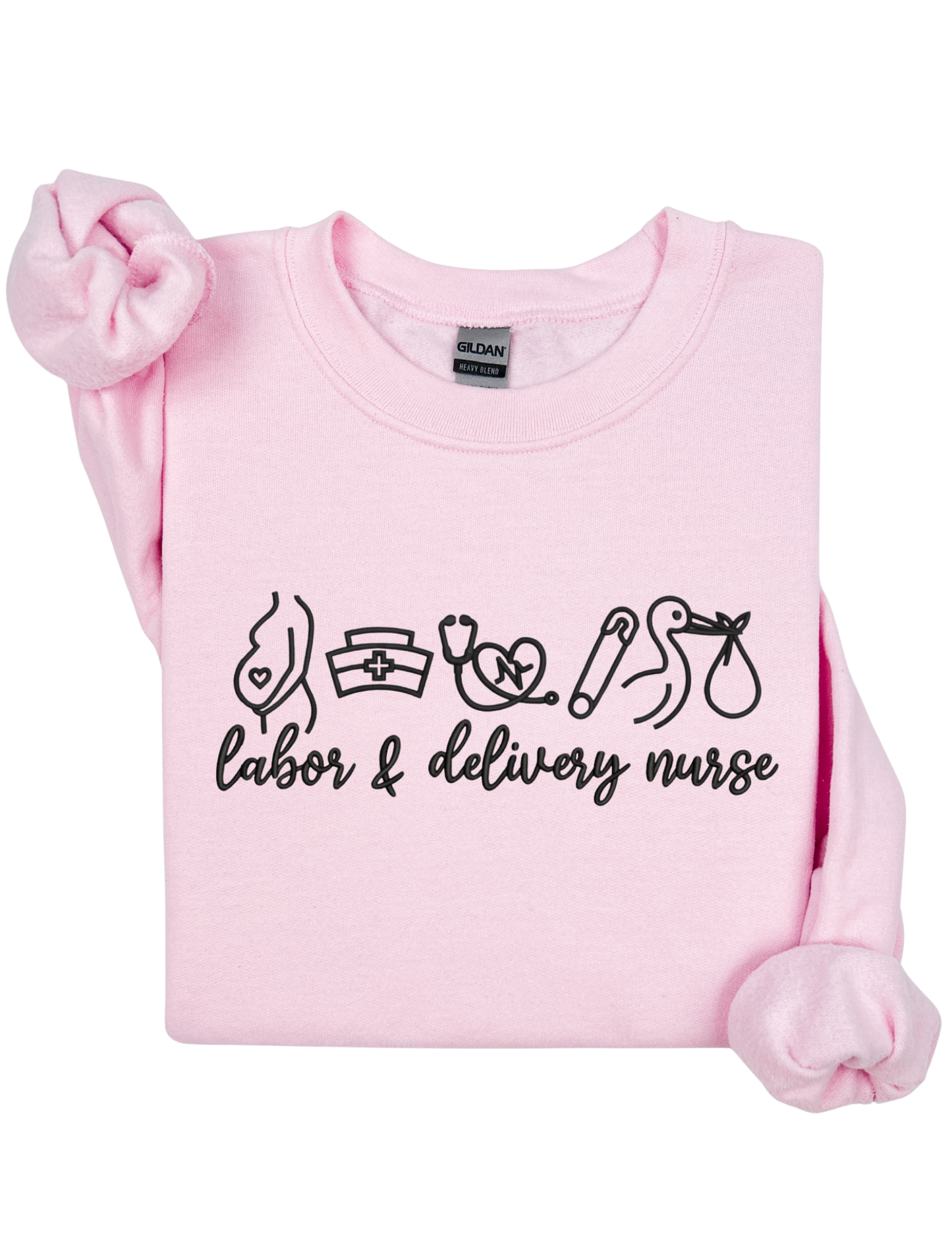 Delivering Love Nurse Embroidery Sweater