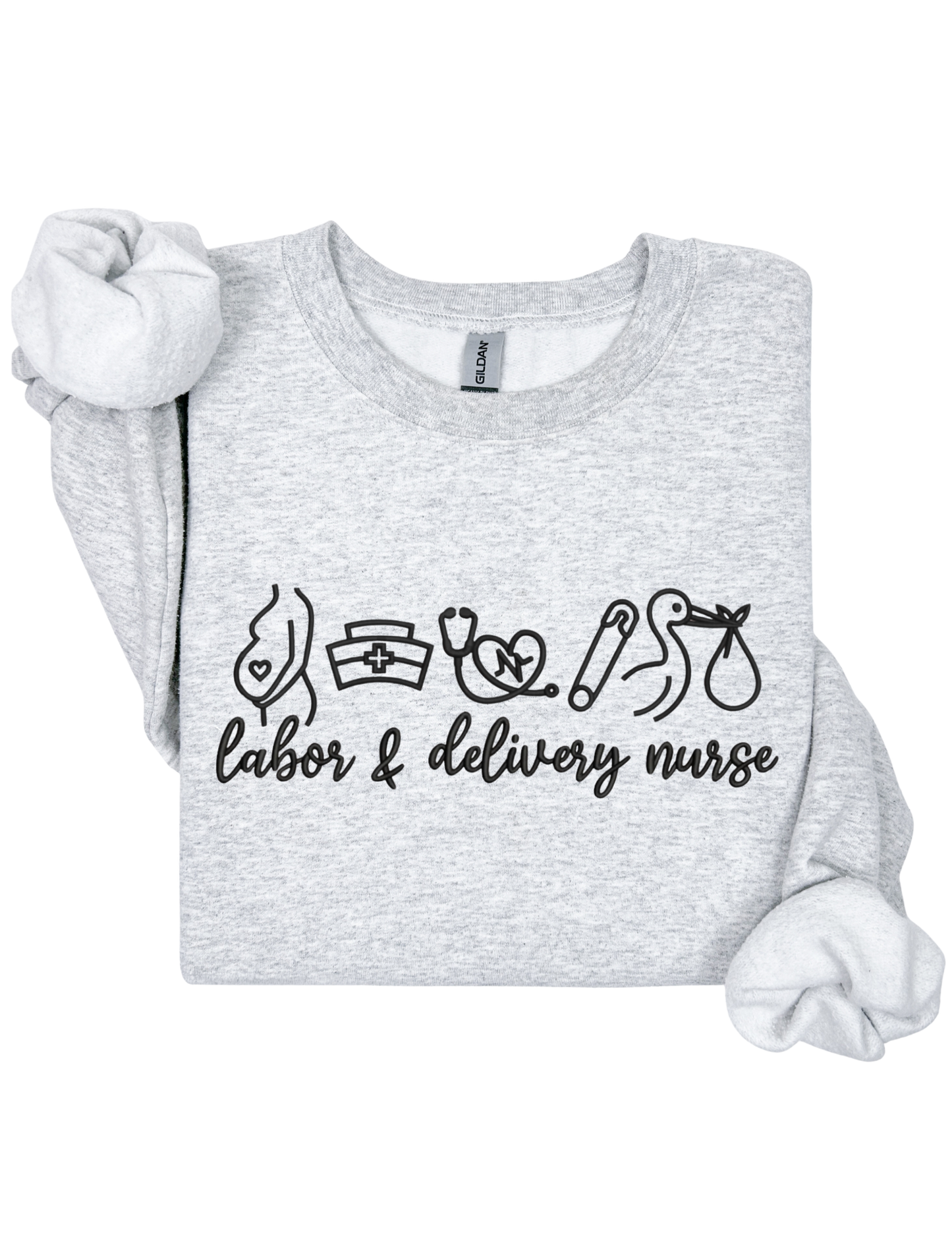 Delivering Love Nurse Embroidery Sweater