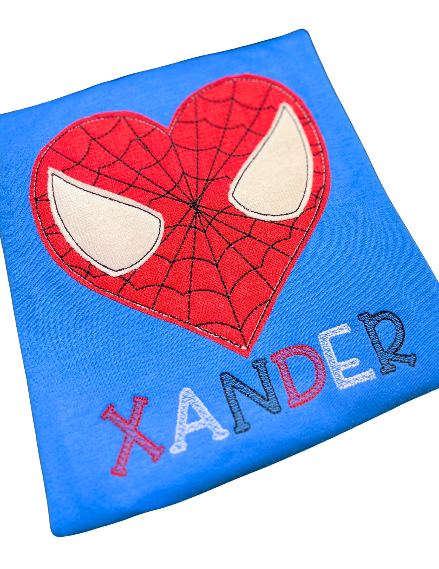 Spider-Man Boys Heart Embroidered Personalized Shirt