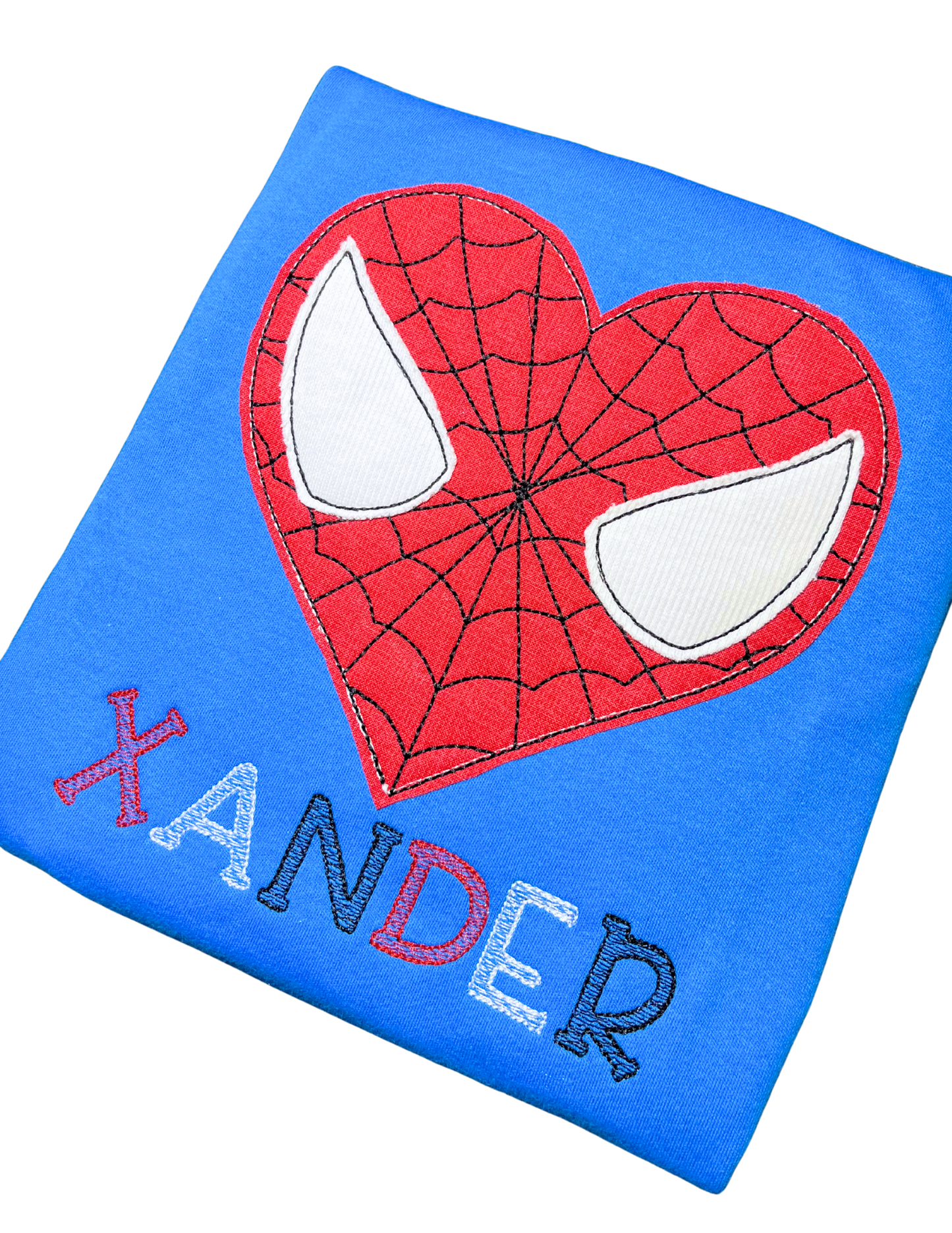 Spider-Man Boys Heart Embroidered Personalized Shirt