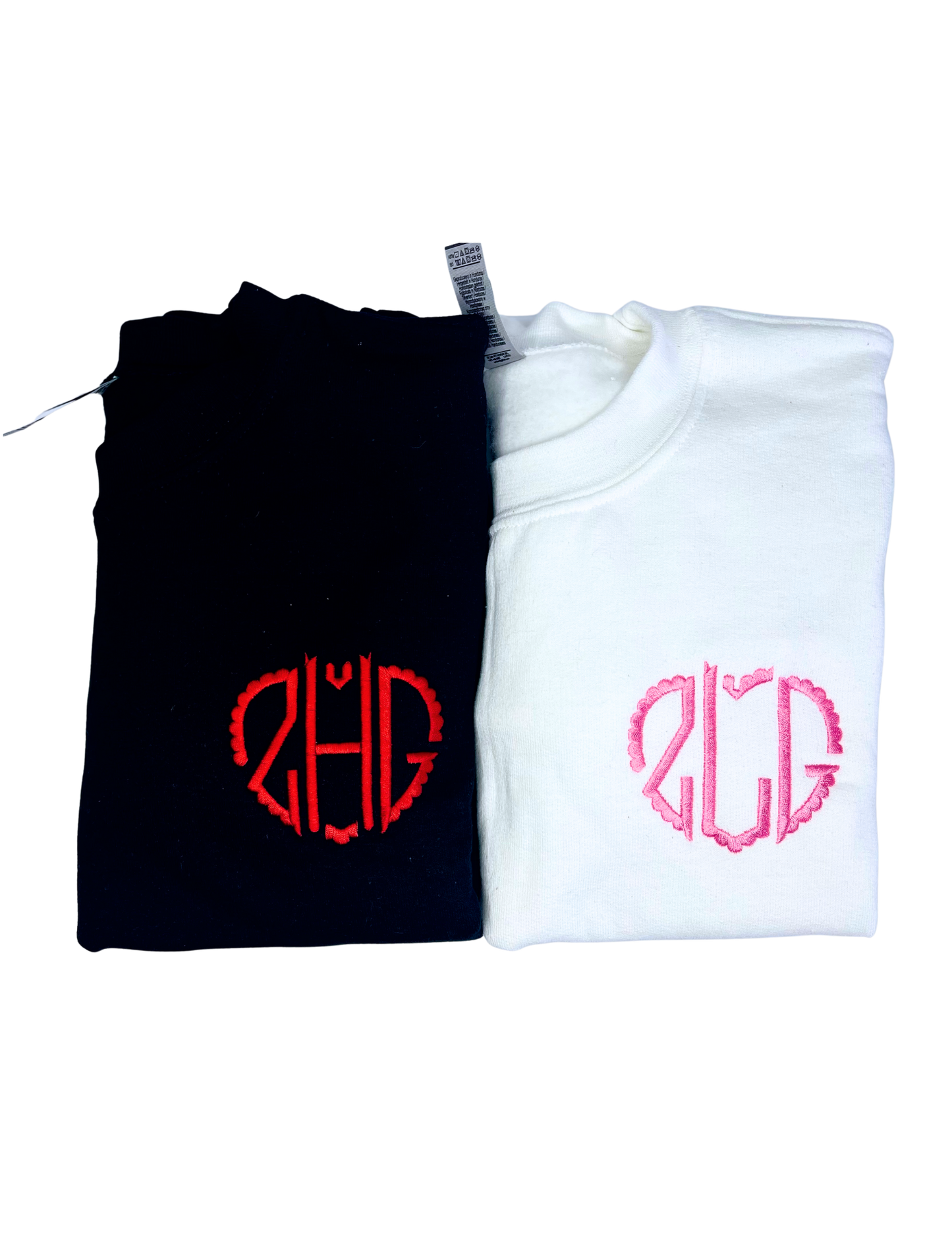 Heart Monogram Personalized Youth Embroidered Sweater