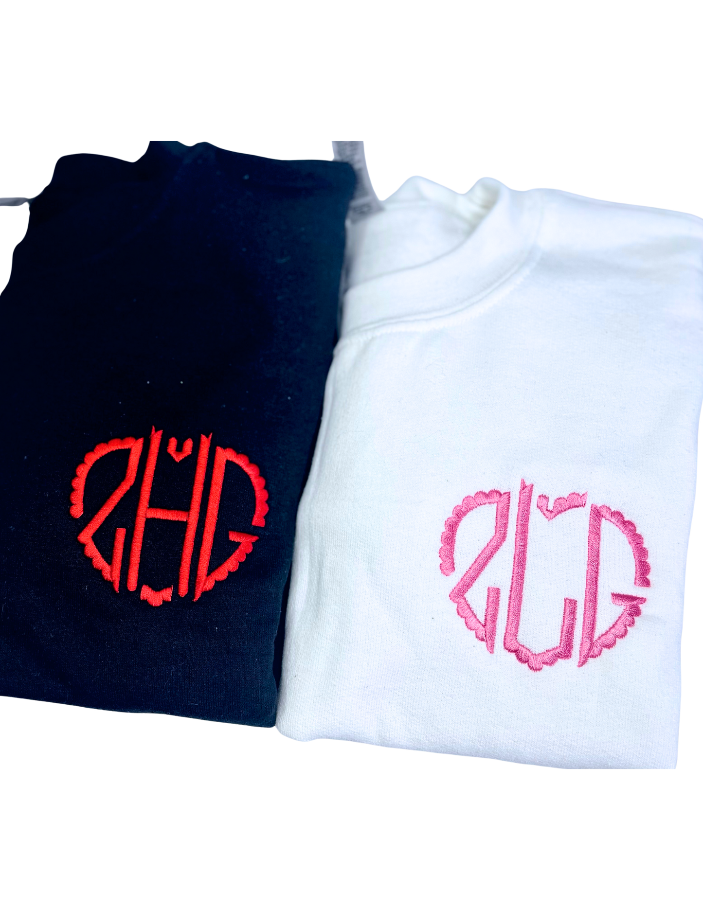 Heart Monogram Personalized Youth Embroidered Sweater