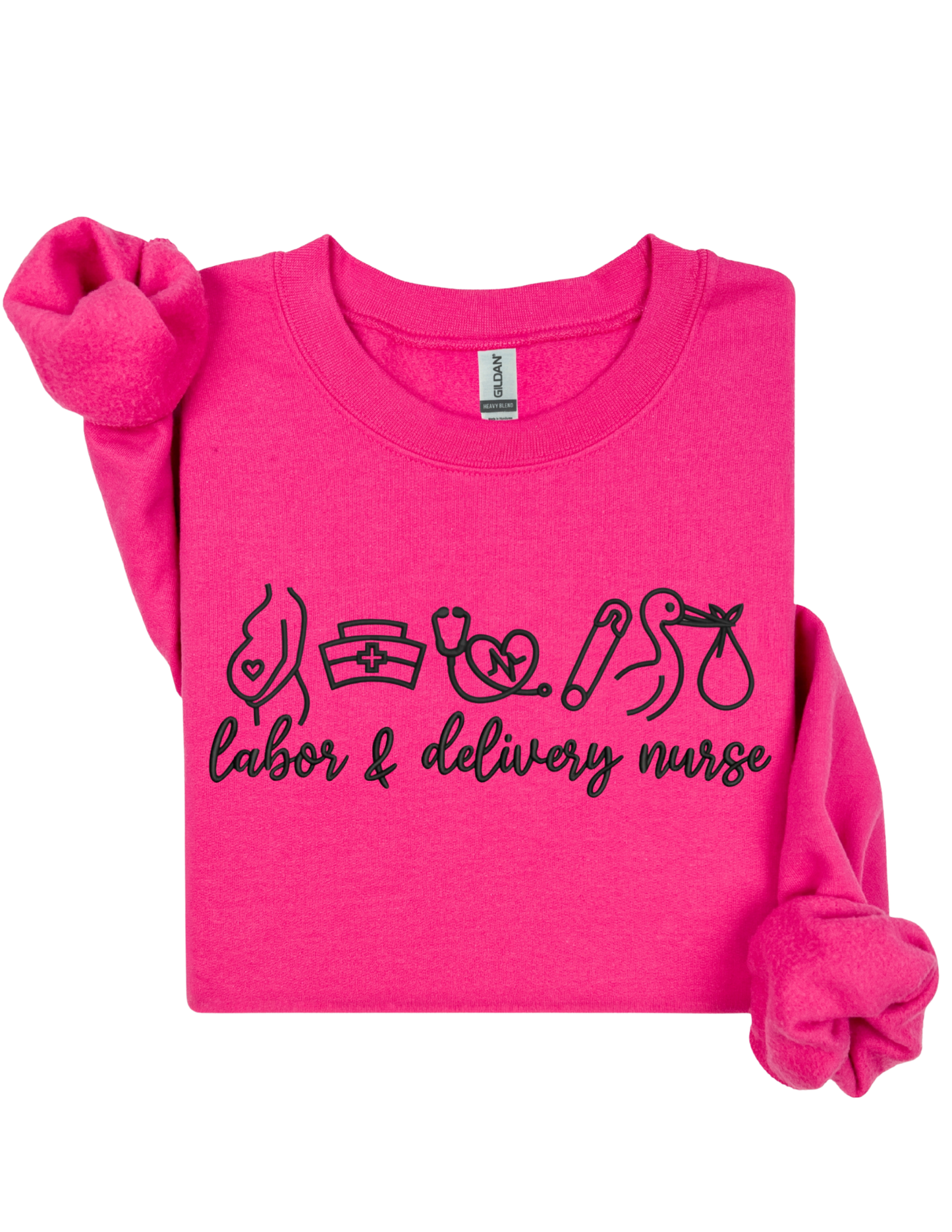 Delivering Love Nurse Embroidery Sweater