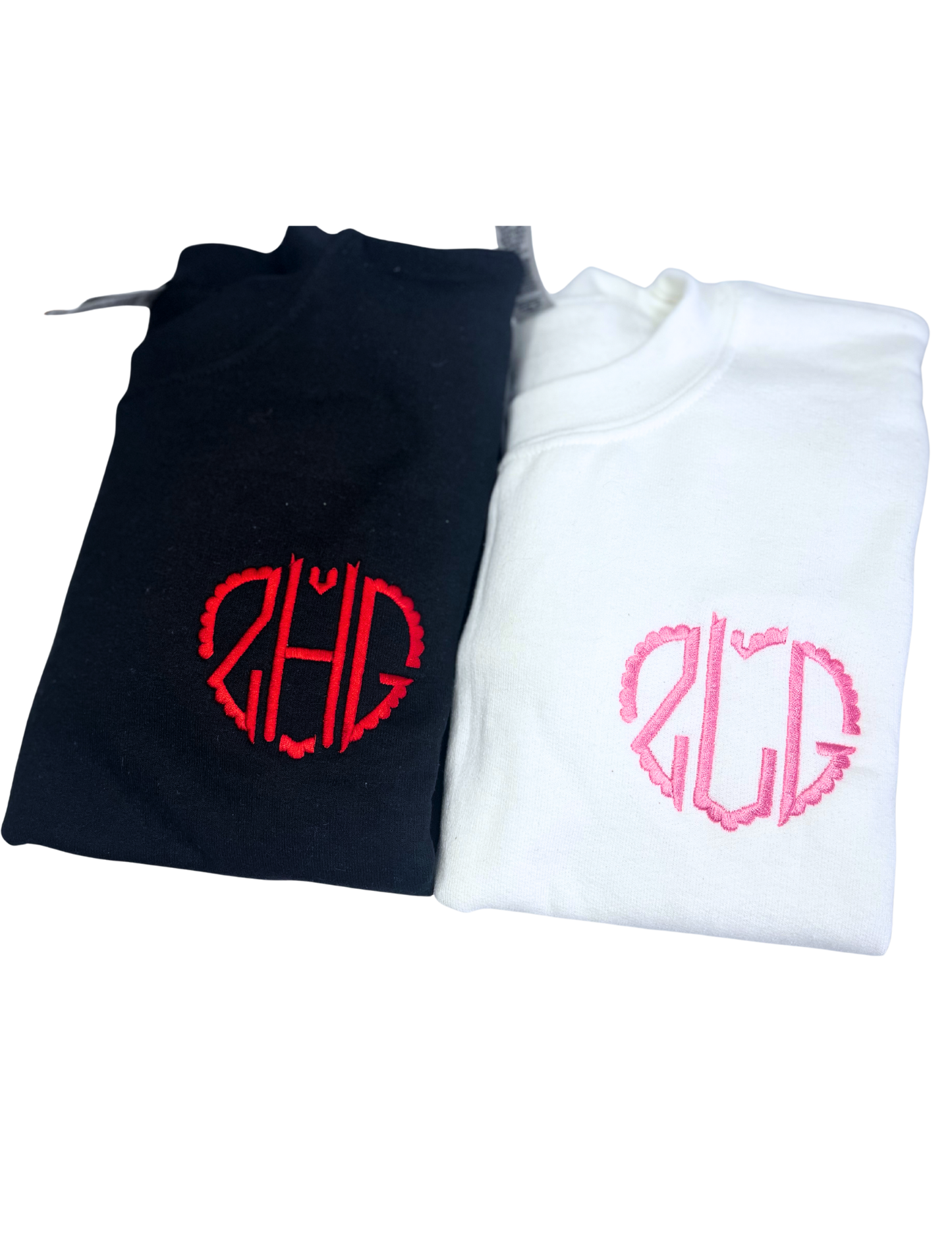 Heart Monogram Personalized Youth Embroidered Sweater