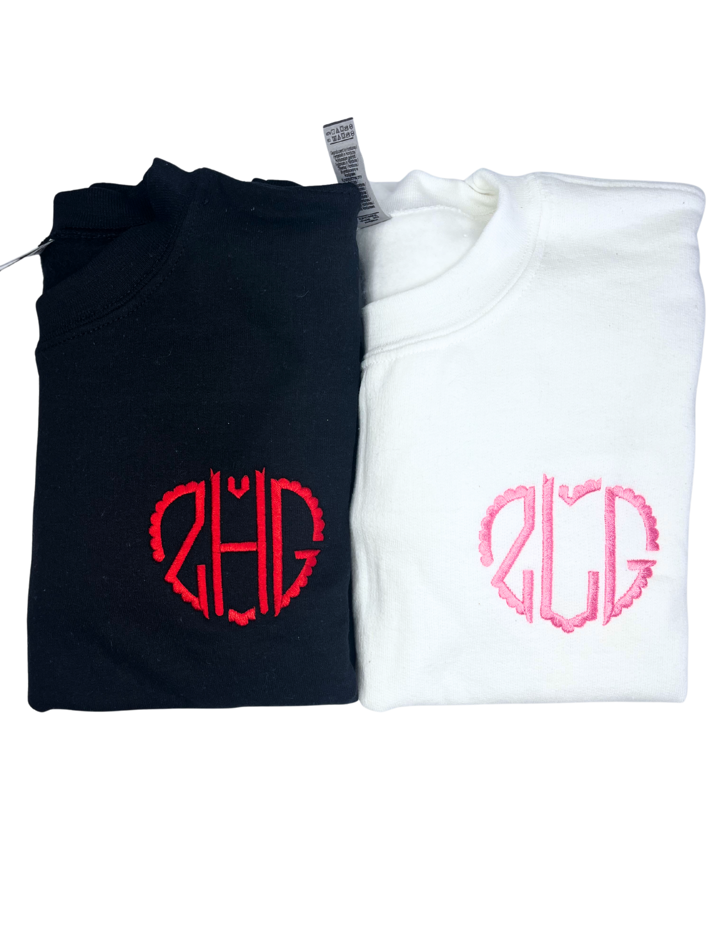 Heart Monogram Personalized Youth Embroidered Sweater