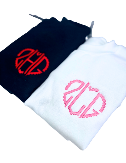 Heart Monogram Personalized Youth Embroidered Sweater