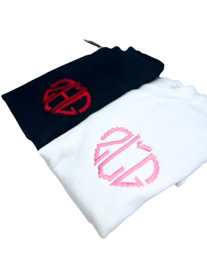 Heart Monogram Personalized Youth Embroidered Sweater