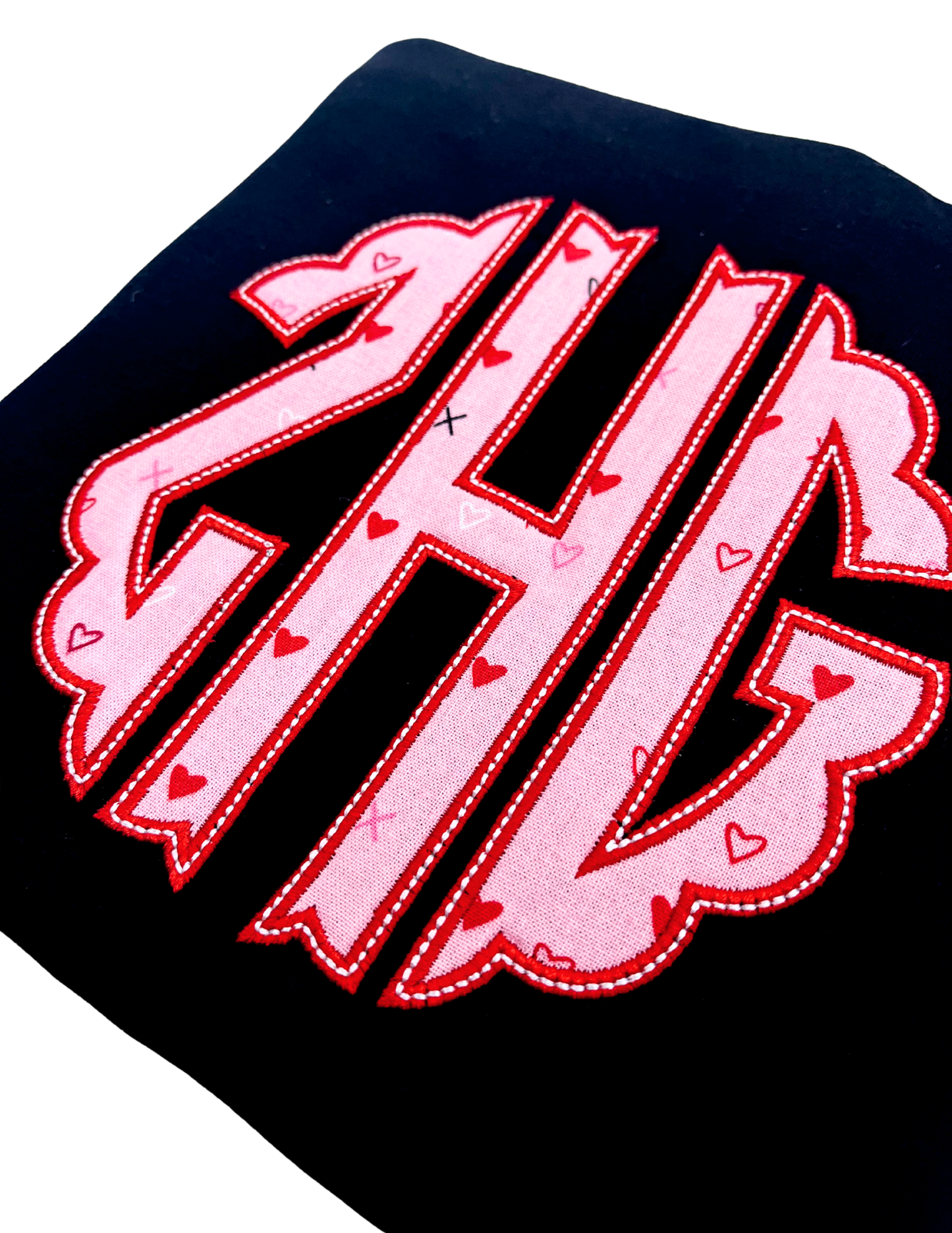 Valentine's Monogram Appliqué Personalized Youth Shirt