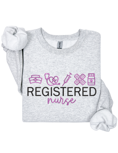 Registered Nurse Embroidery Sweater