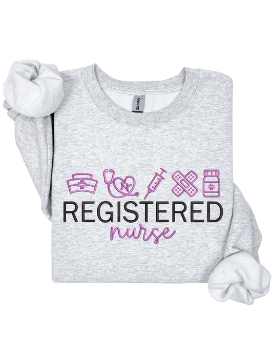 Registered Nurse Embroidery Sweater