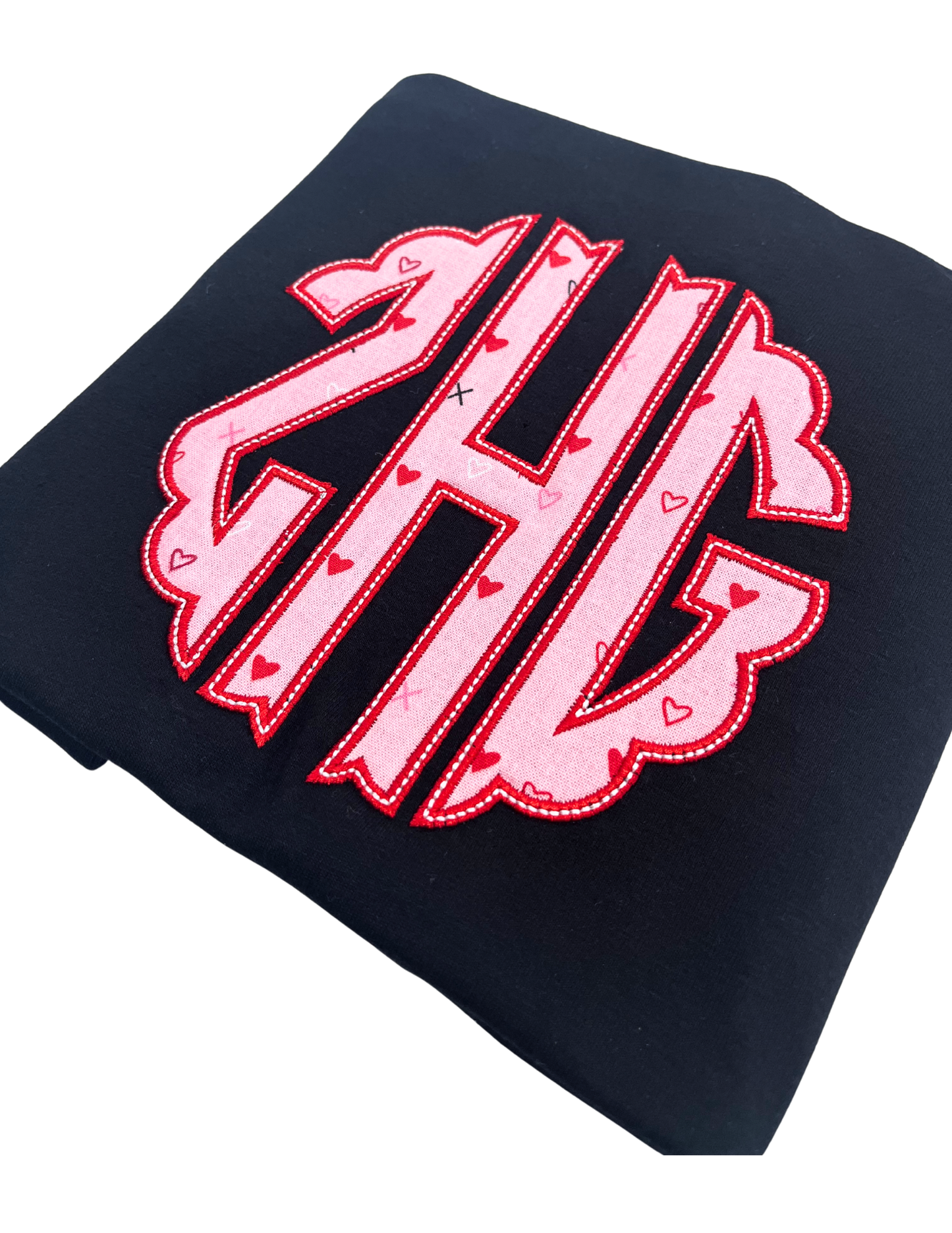 Valentine's Monogram Appliqué Personalized Youth Shirt