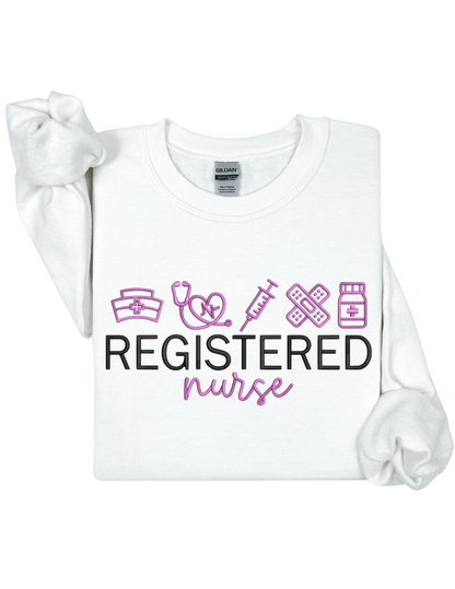 Registered Nurse Embroidery Sweater